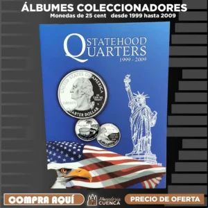 Álbum coleccionador para monedas de 25 centavos de EEUU