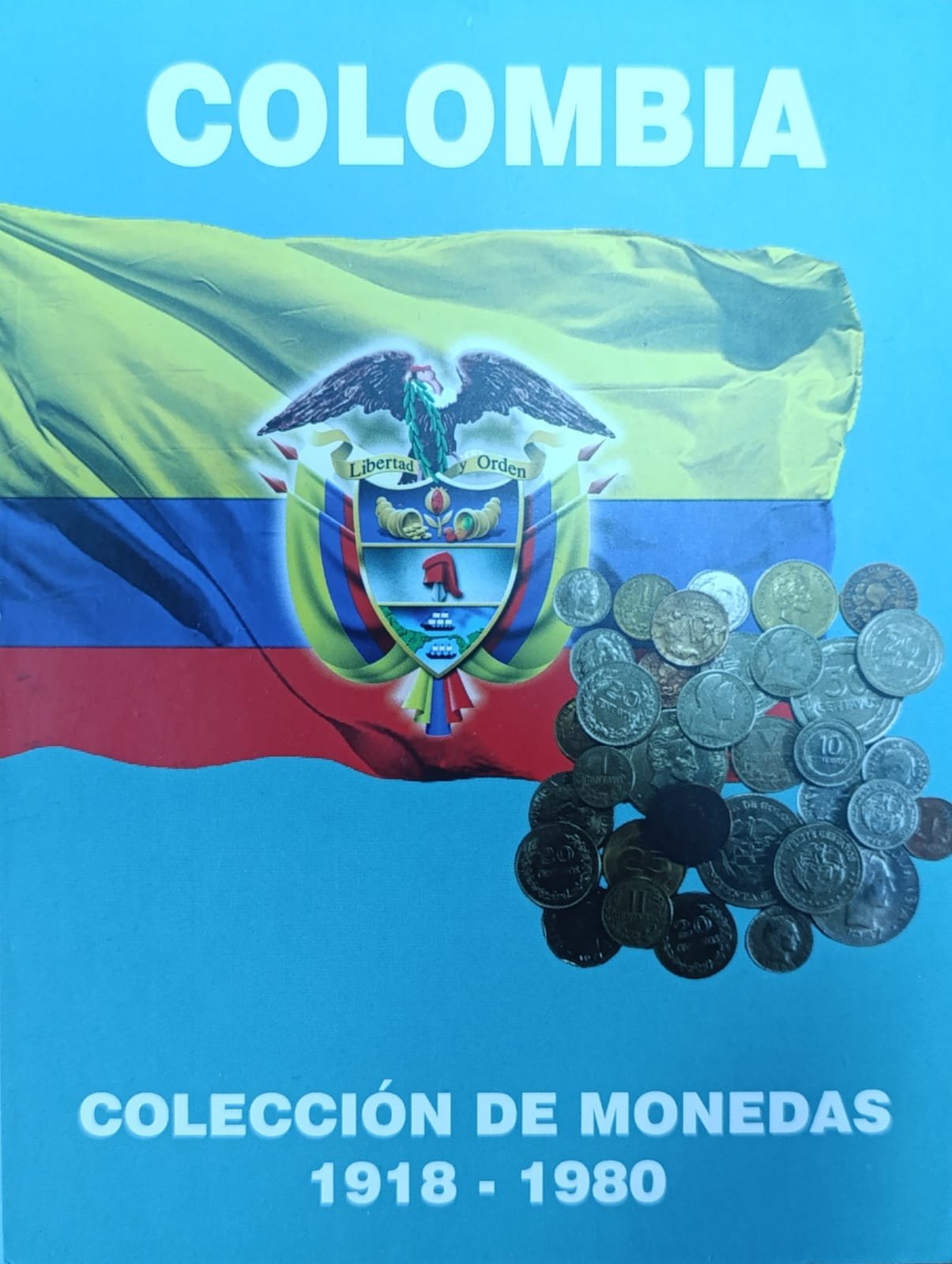 Álbum Monedas de Colombia 1918 a 1980 Monederia Cuenca - Fontal
