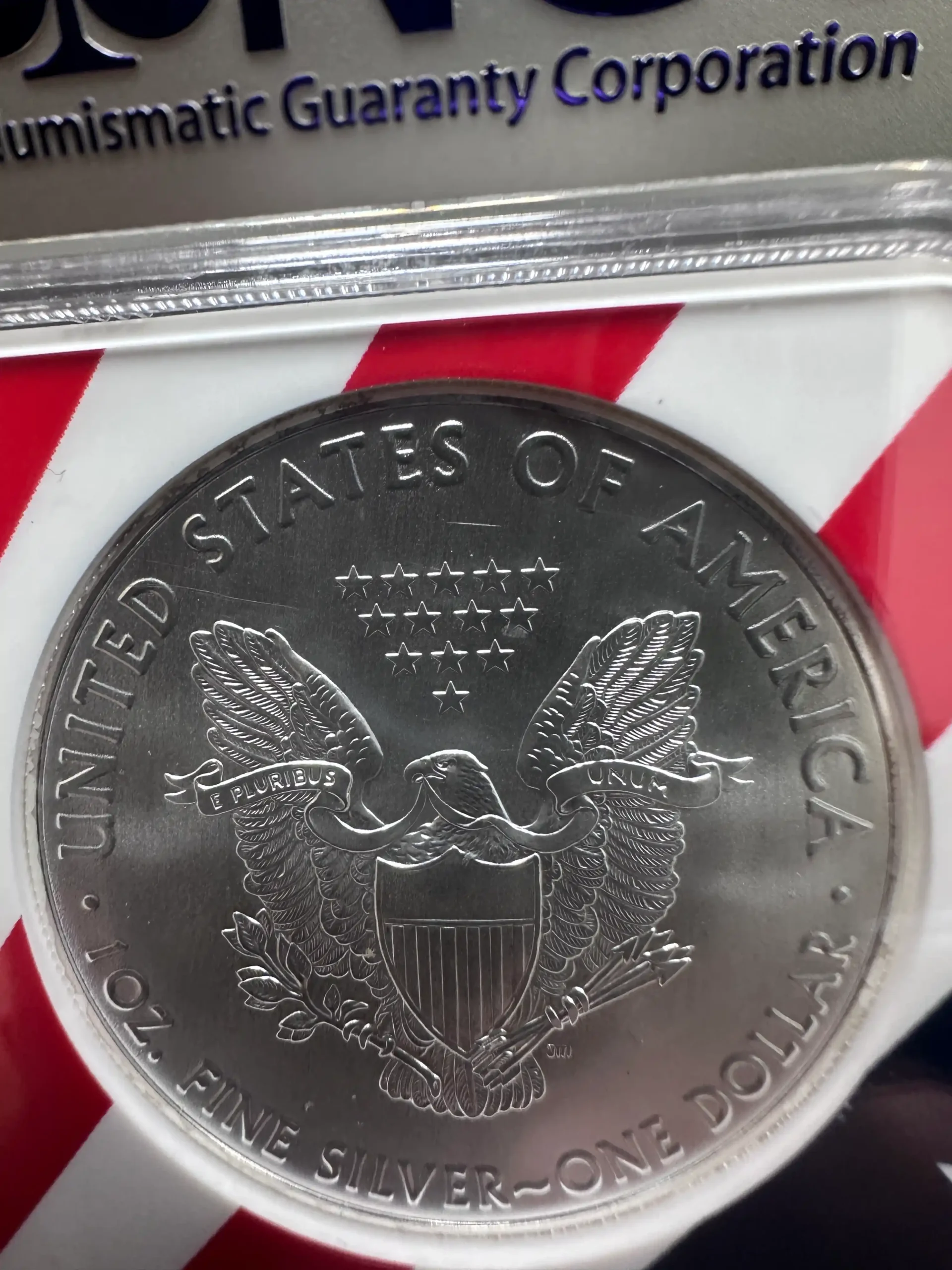Moneda de Plata 1 Dólar 2017 American Eagle NGC MS 69 4
